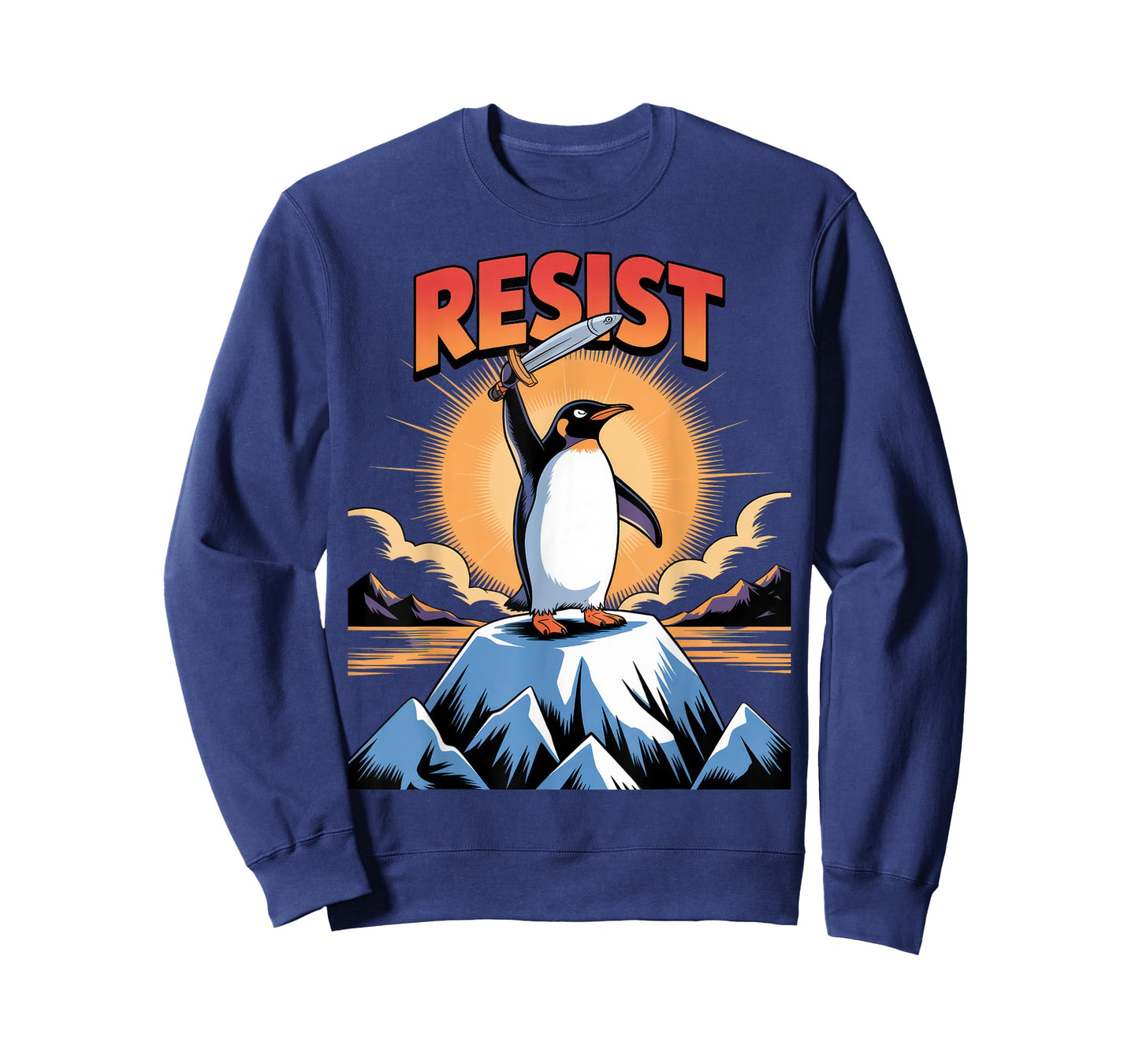 Penguins Protest Against Tariffs Funny Penguin Tariff T-Shirt