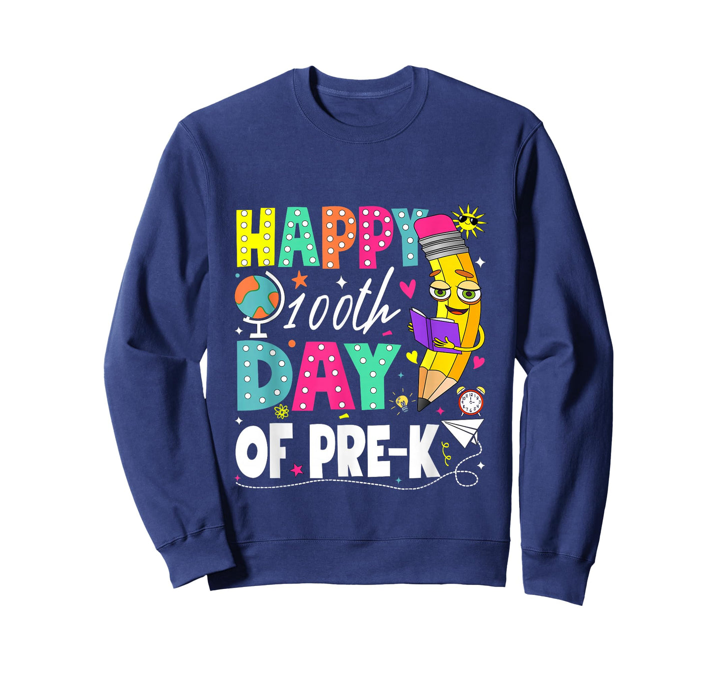 100 Days of Pre-k Happy 100th Day of School Teachers T-Shirt