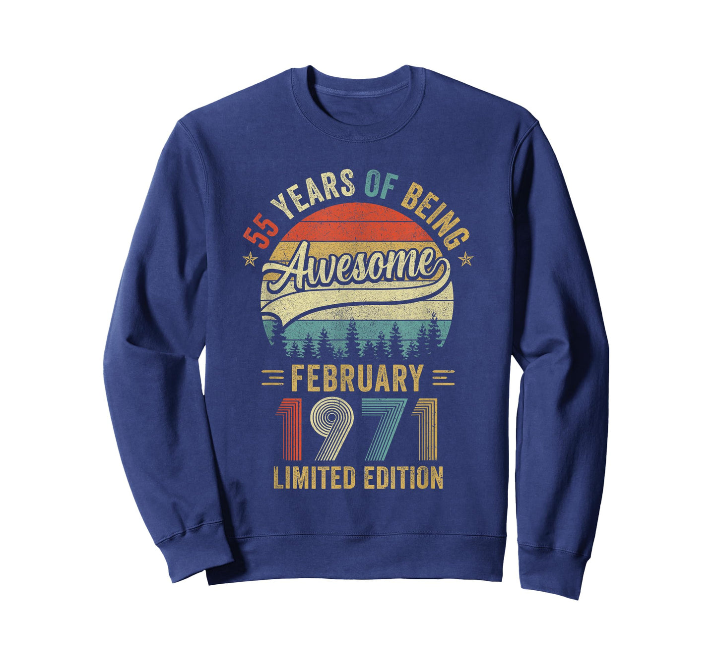 Vintage February 1971 Old 55Th Birthday Men Women T-Shirt