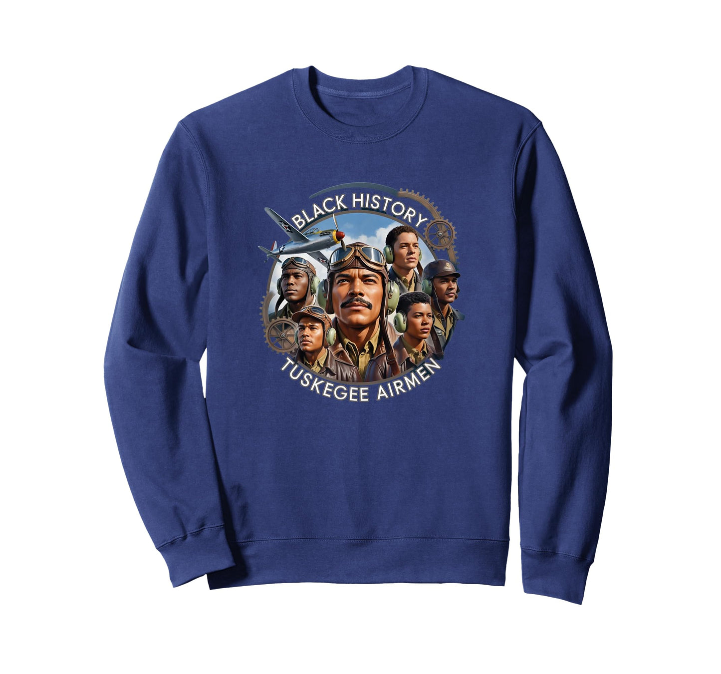 Retro Black Airmen Black History World War 2 Tuskegee Pilots T-Shirt