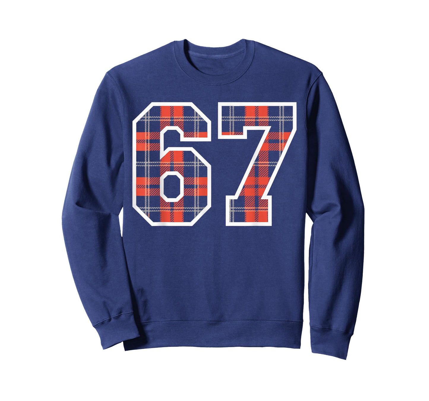 67 Plaid Funny Six Seven Meme Holiday Gen Alpha Slang Teens T-Shirt