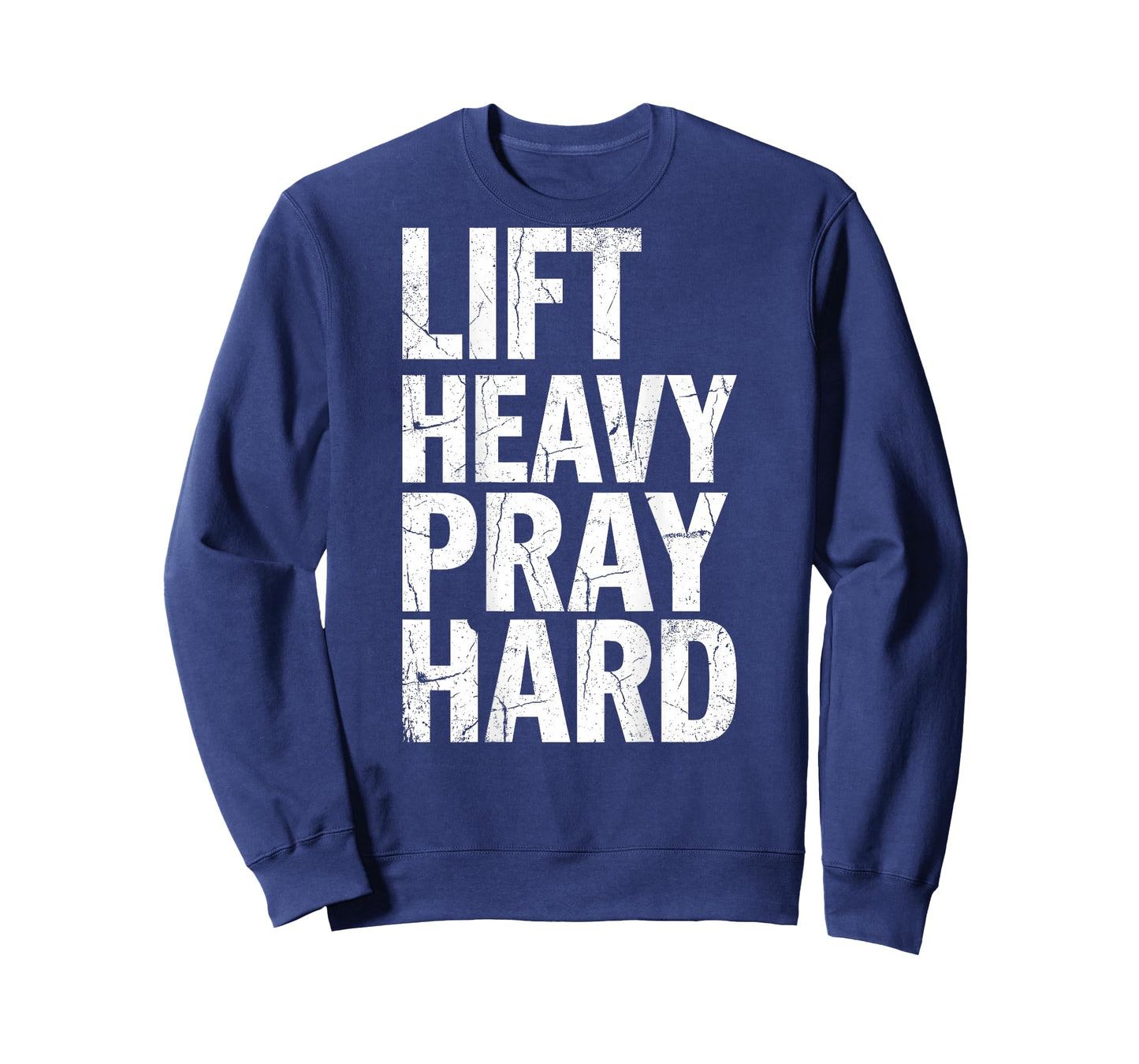 Lift Heavy Pray Hard Gym Workout Christian Religion Jesus T-Shirt