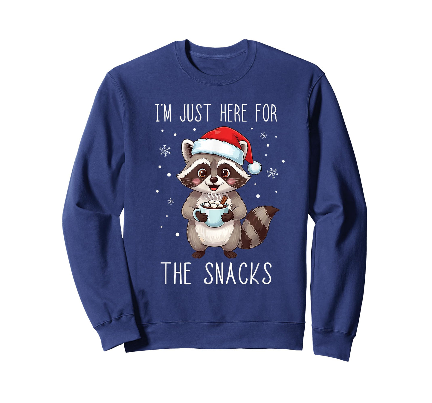 I'm Just Here for The Snacks Christmas Raccoon T-Shirt