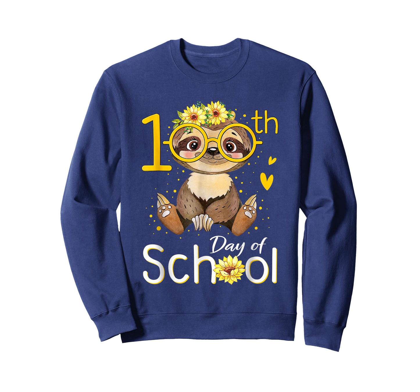 Happy 100 Days of School Sloth 100th Day of School Sloth T-Shirt