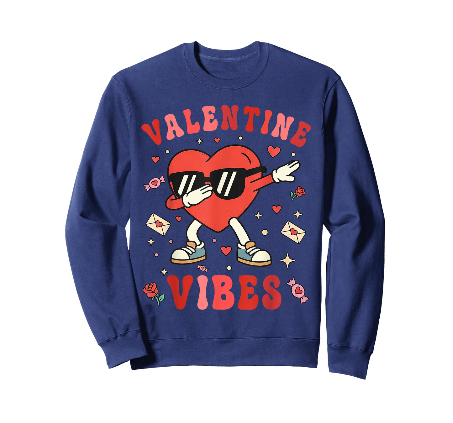 Funny Valentines Tee Dabbing Heart Teen Boys Kids Girls Men T-Shirt