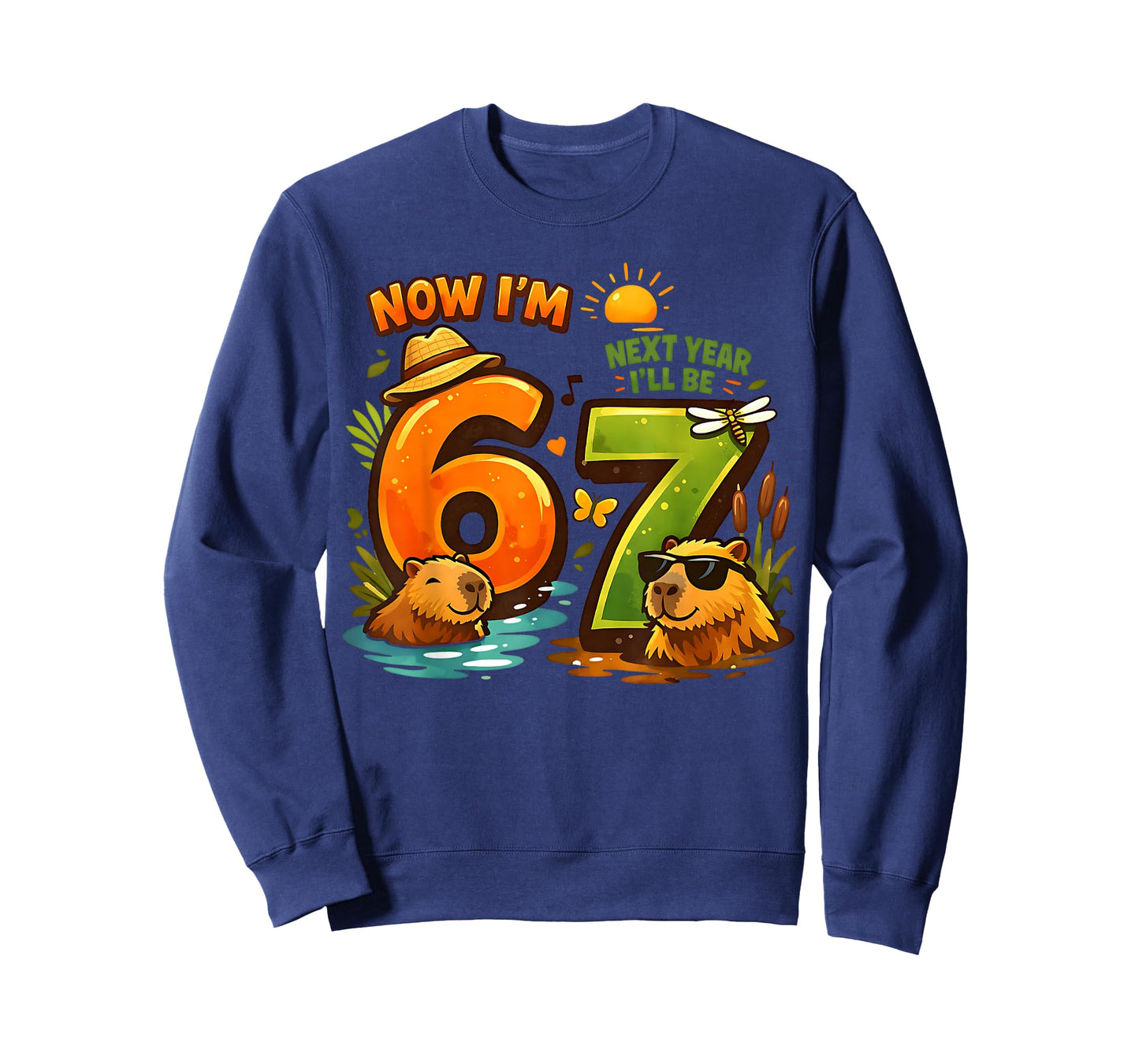 Now I'm 6 Next Year I'll be 7 Capybara 67 Birthday Boys Girl T-Shirt