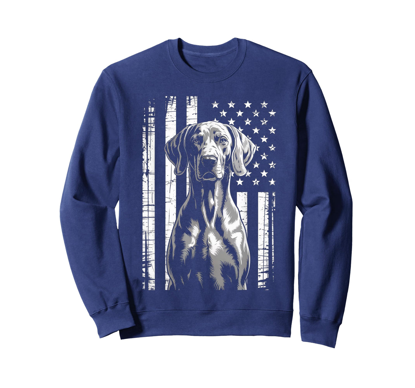 American Flag Weimaraner Dog Patriotic USA T-Shirt