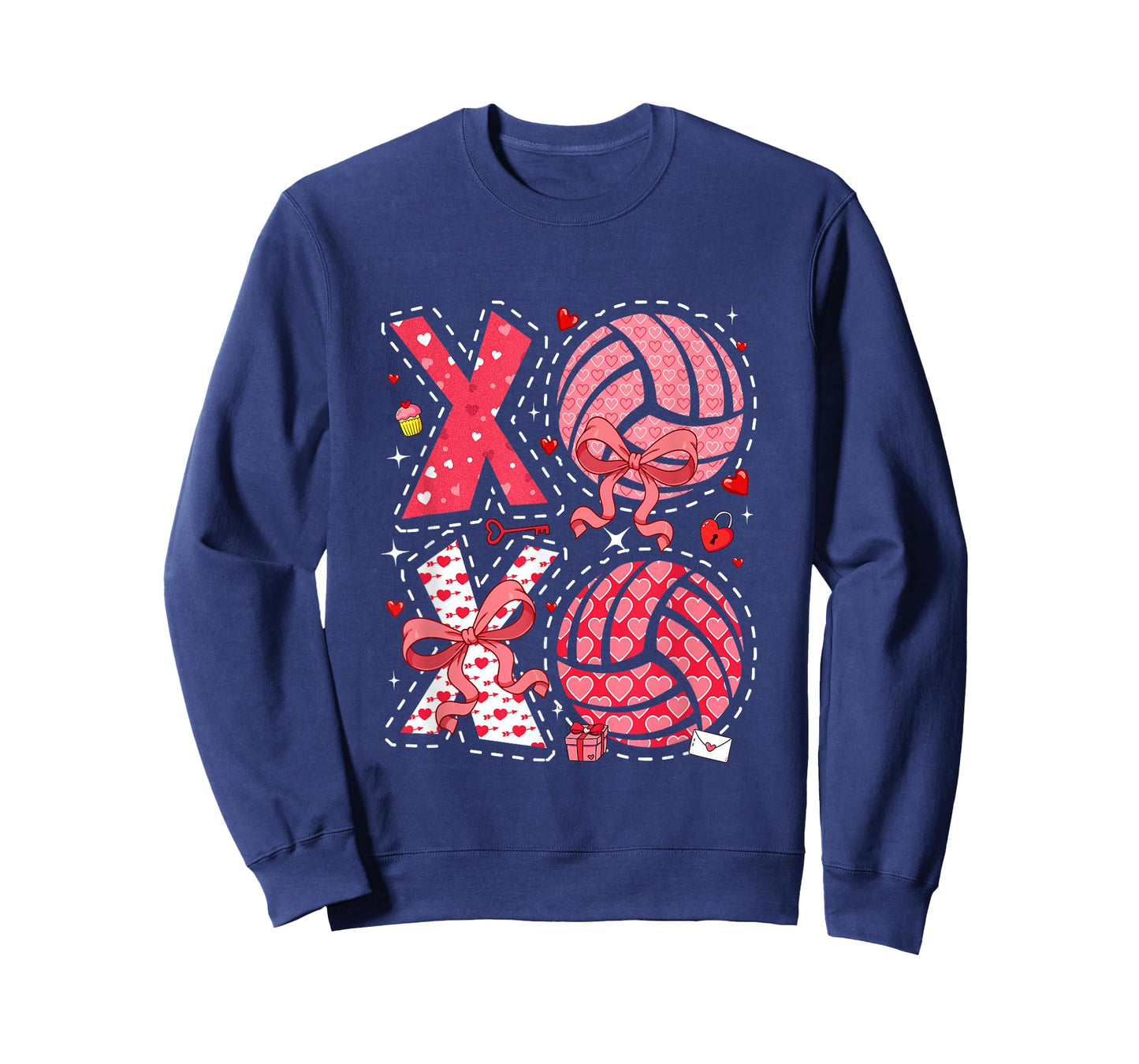 Pink Costume Volleyball Balls Bow Tie Hearts Valentine's Day T-Shirt