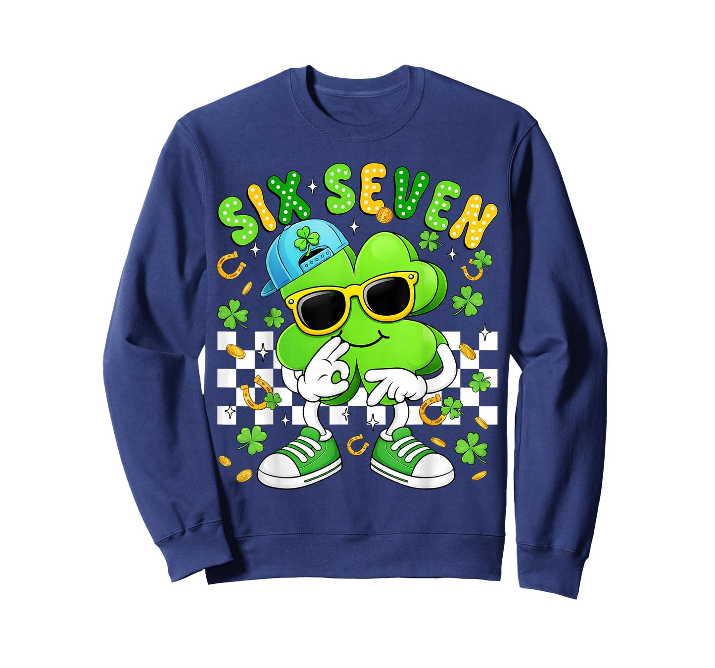 Funny 6 7 Meme 67 Six Seven Bruh St Patricks Day Boys Kids T-Shirt