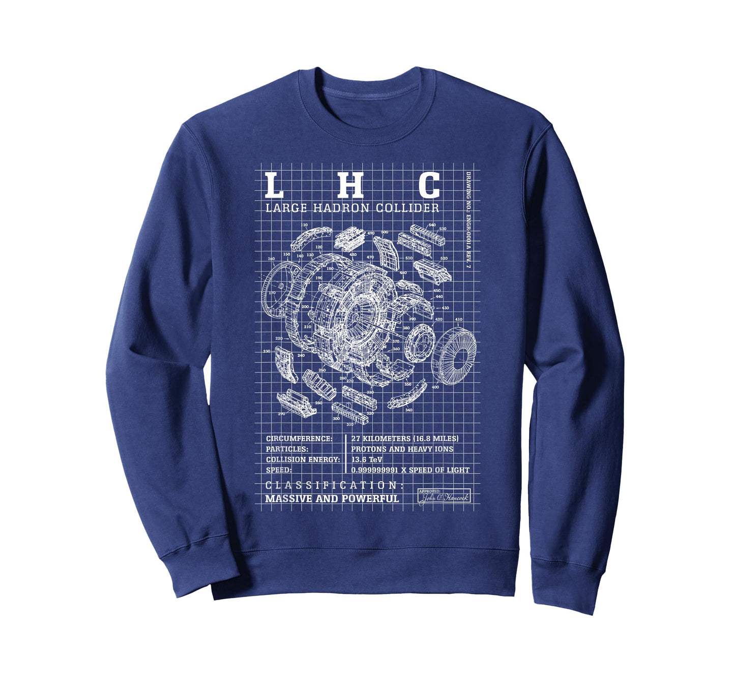 Large Hadron Collider Particle Quantum Physics Diagram T-Shirt
