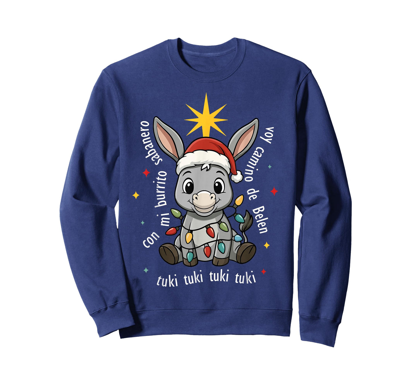 Con Mi Burrito Sabanero Mexican Tuki Tuki Donkey Latino Xmas T-Shirt