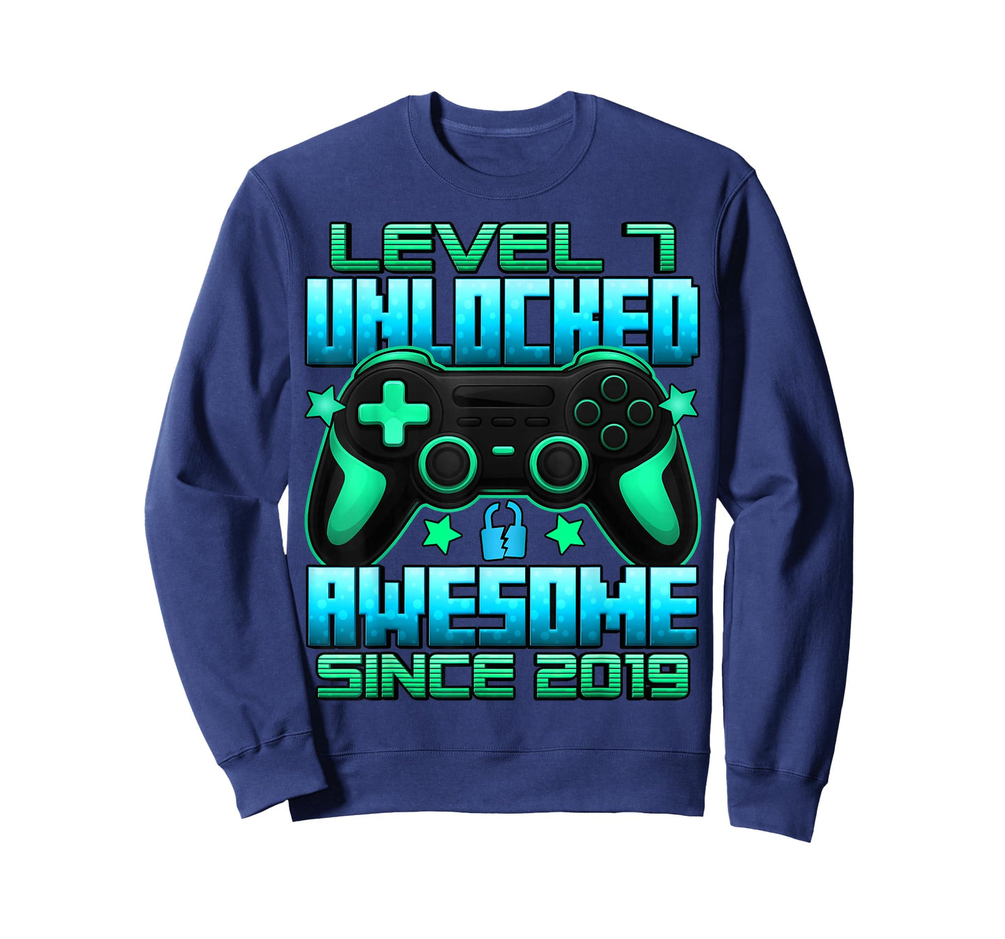 Level 7 Unlocked 7 Year Old Gifts for Boys 7th Birthday Boy T-Shirt