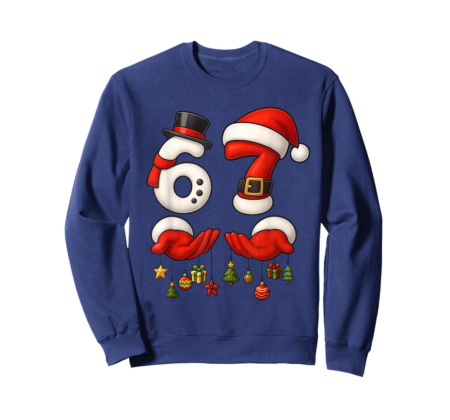 67 Christmas Meme Funny 6 7 Hands Gen Alpha Slang Six Seven T-Shirt