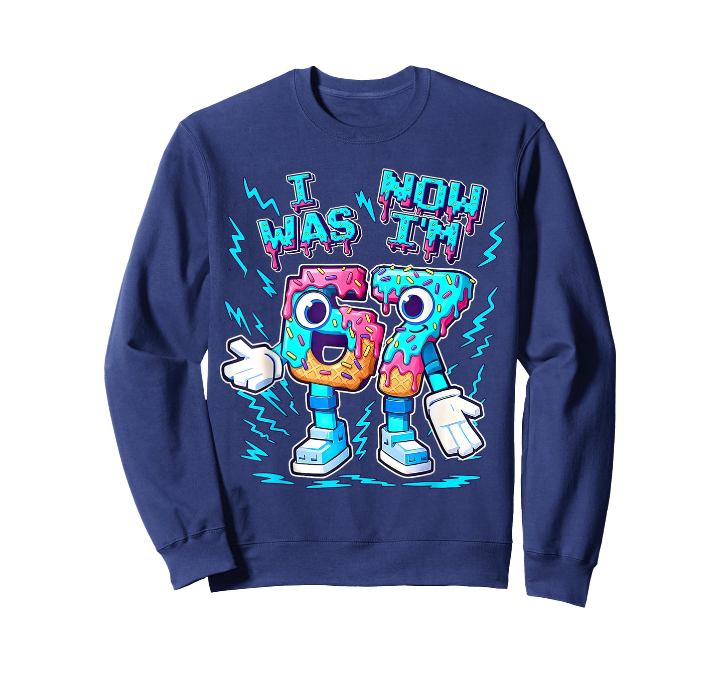 I was 6 Now I'm 7 Funny 67 Ice Cream Drip Six Seven Brainrot T-Shirt