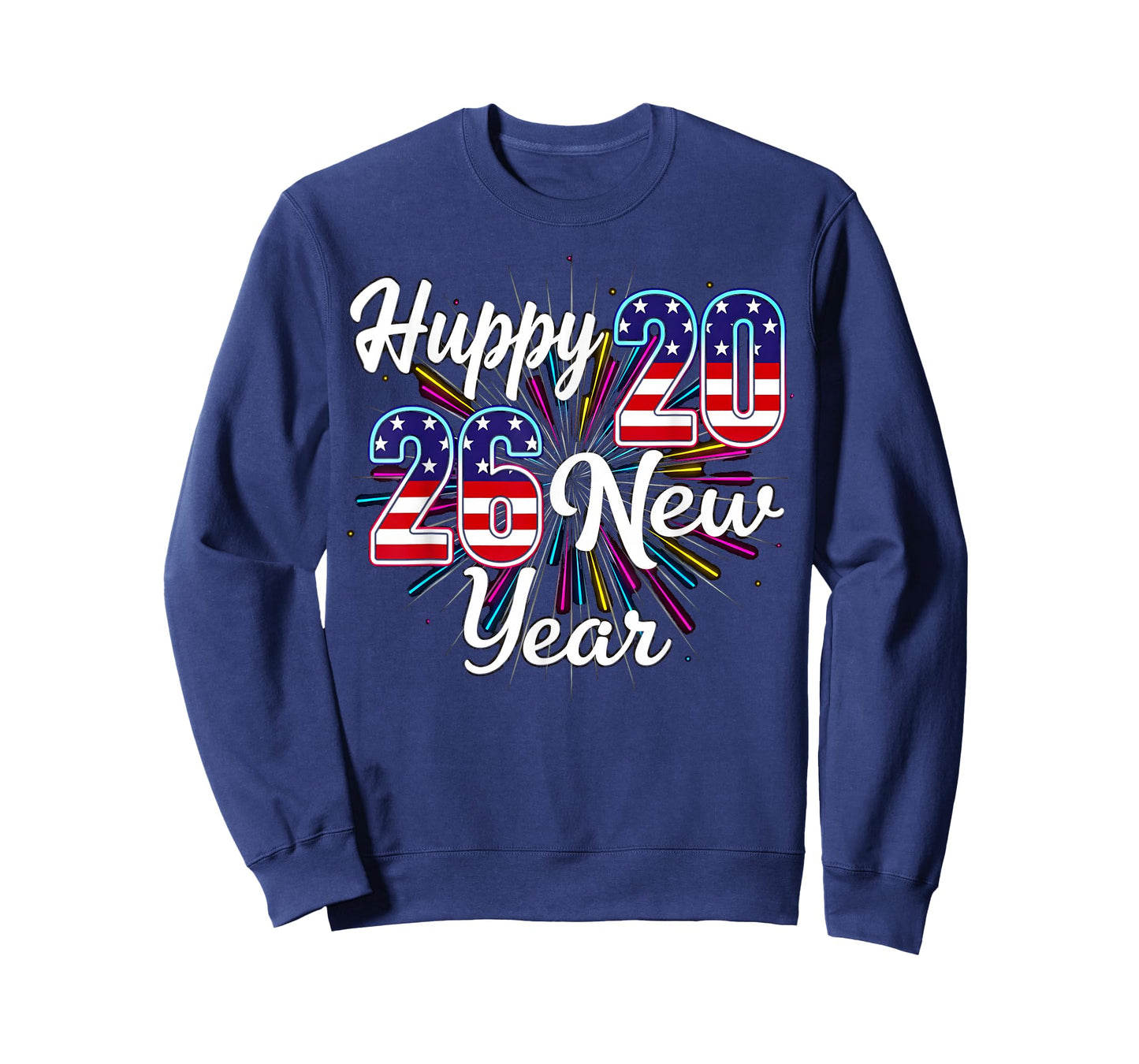 Happy 2026 New Year Patriotic Fireworks Design Party eve T-Shirt