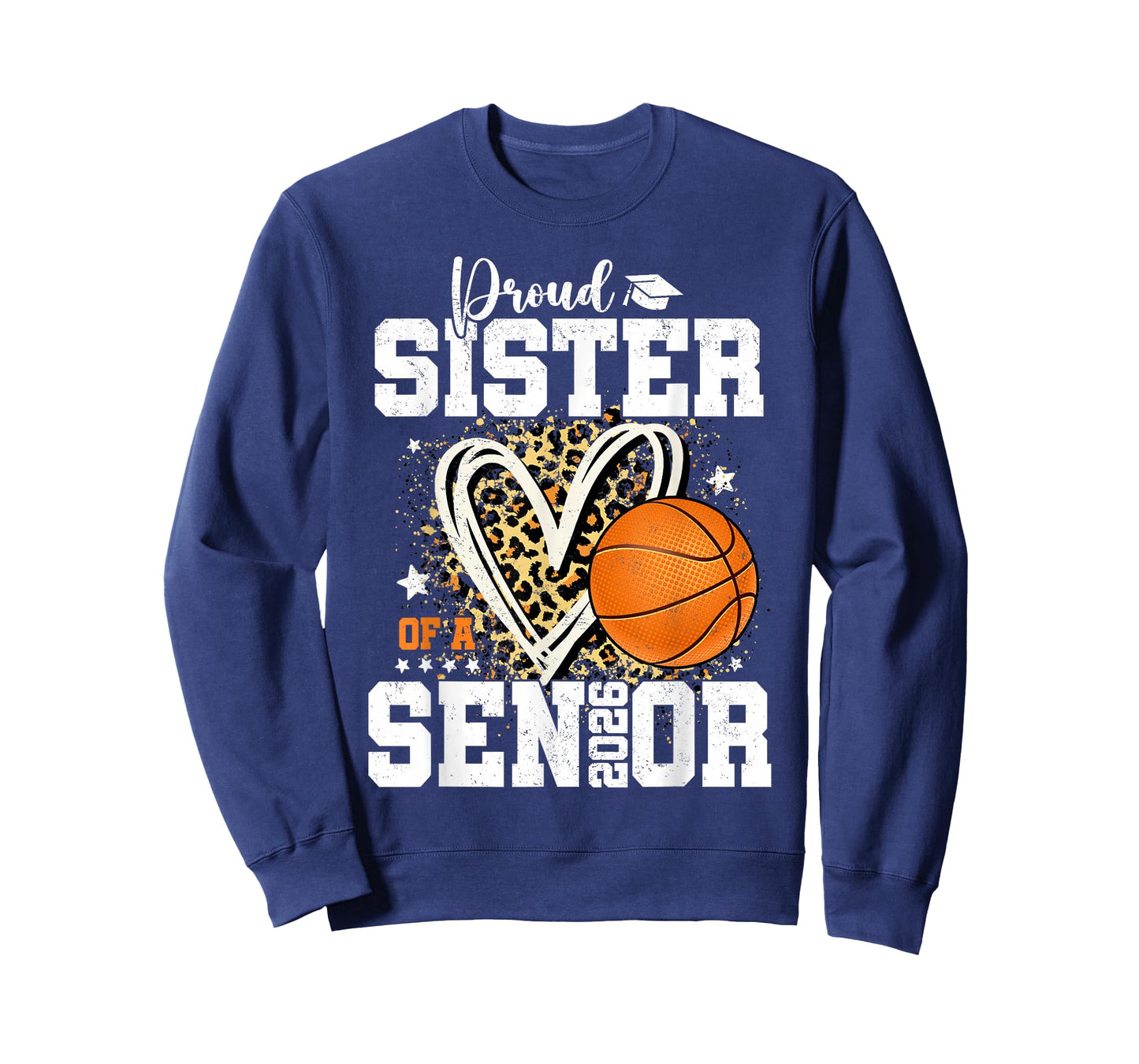 Proud Sister of A 2026 Senior Graduate Basketball Leopard T-Shirt
