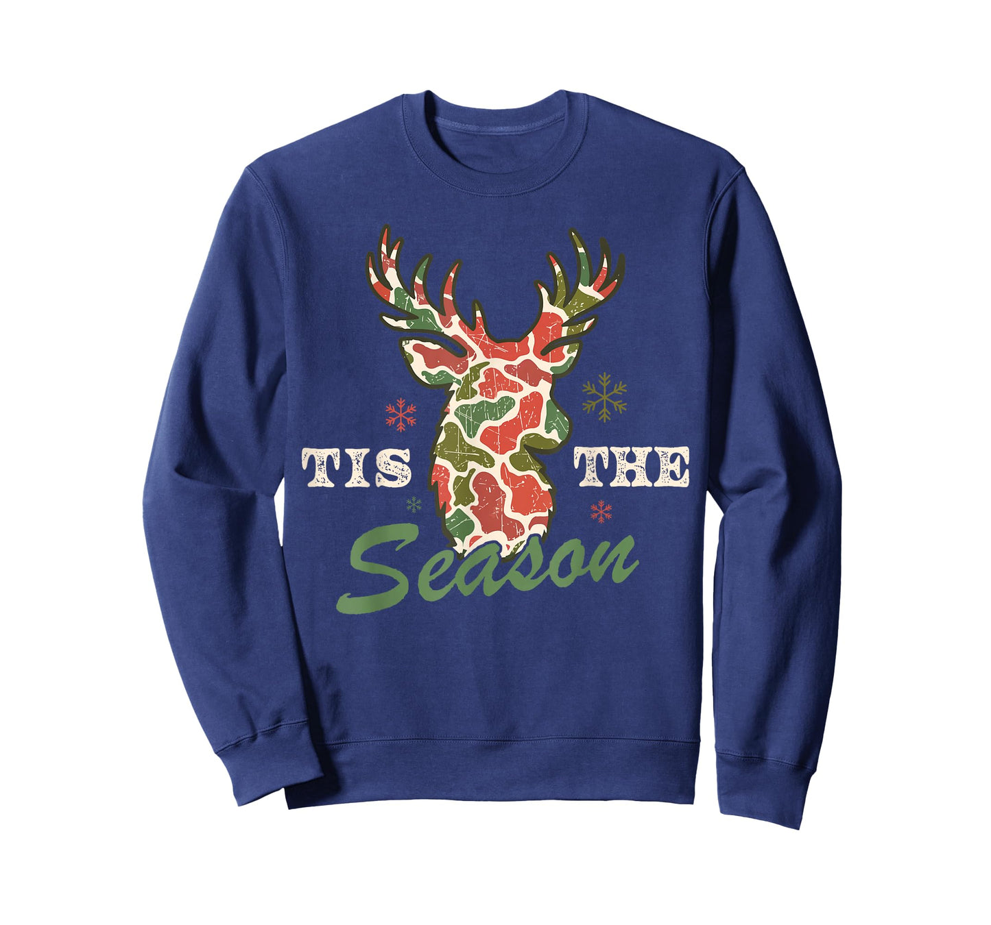 Christmas Camo Holiday Hunting Reindeer Deer Xmas Lights T-Shirt