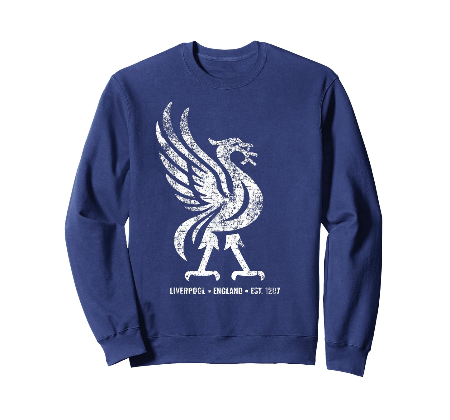 Liverpool England Est. 1207 Colossal Liverbird White Aged T-Shirt
