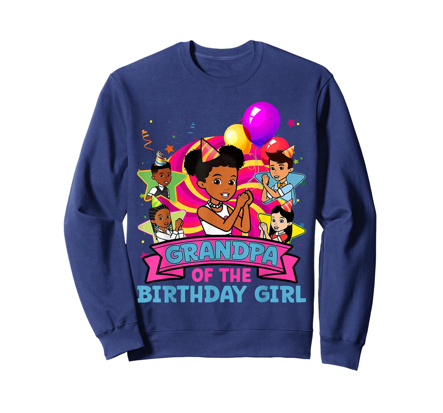 Grandpa of Birthday Girl Gracie Pink Doll Family Decorations T-Shirt