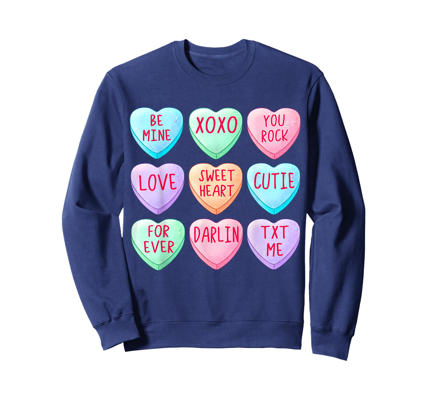 Candy Sweet Hearts Love Valentines Day Shirt Women Girls T-Shirt