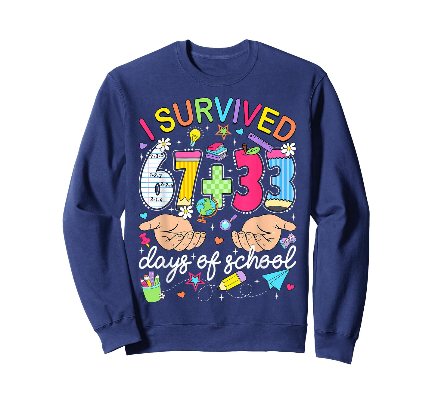 I Survived 67 33 Days of School 100th Day Teacher Student T-Shirt