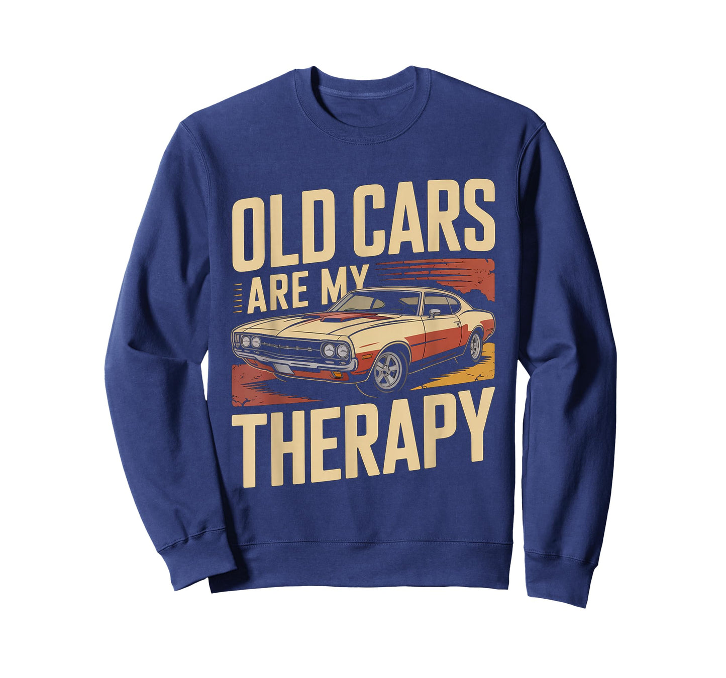 Old Cars are My Therapy Retro Classic Muscle Car T-Shirt