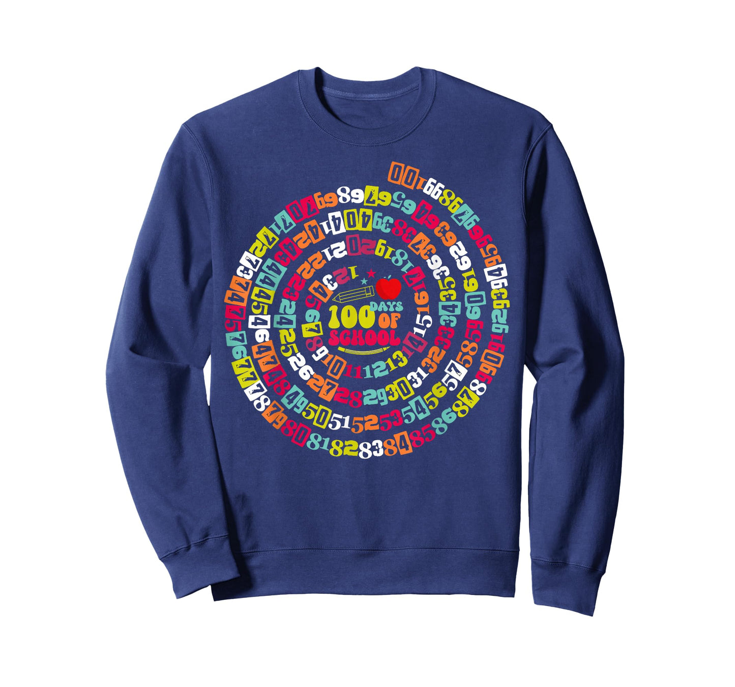 Happy 100 Days of School Funny Math Teacher Kids Numbers T-Shirt