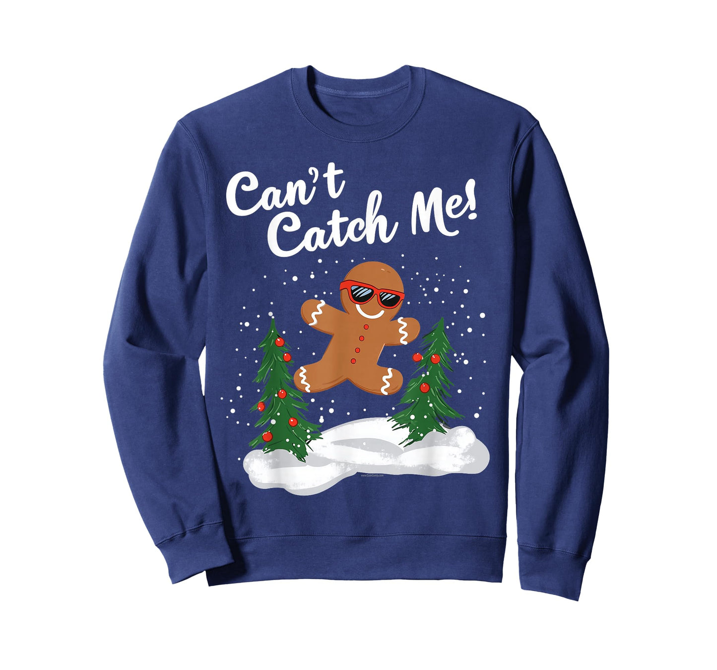 Cant Catch Me Cute Funny Gingerbread Man Christmas Running T-Shirt