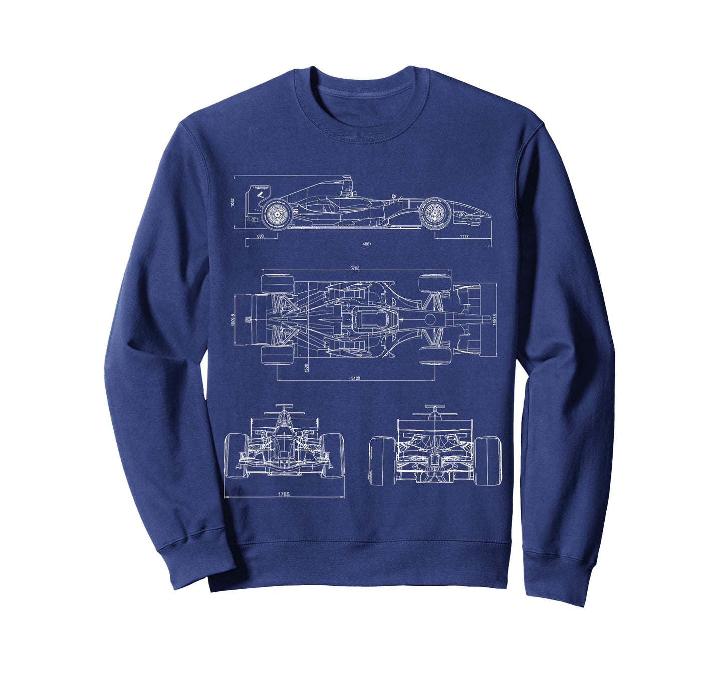 Racing Car Blueprint Motorsport Mechanical Engineering T-Shirt