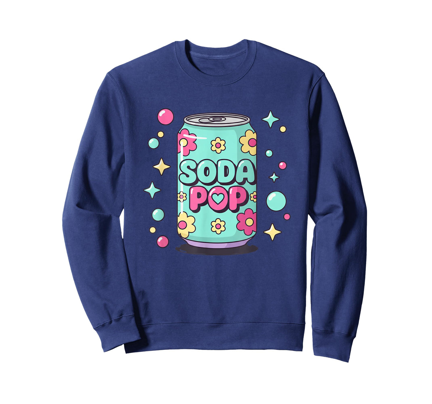 Soda Pop Kids Cute Floral Can Retro Pop Art Soda Pop T-Shirt