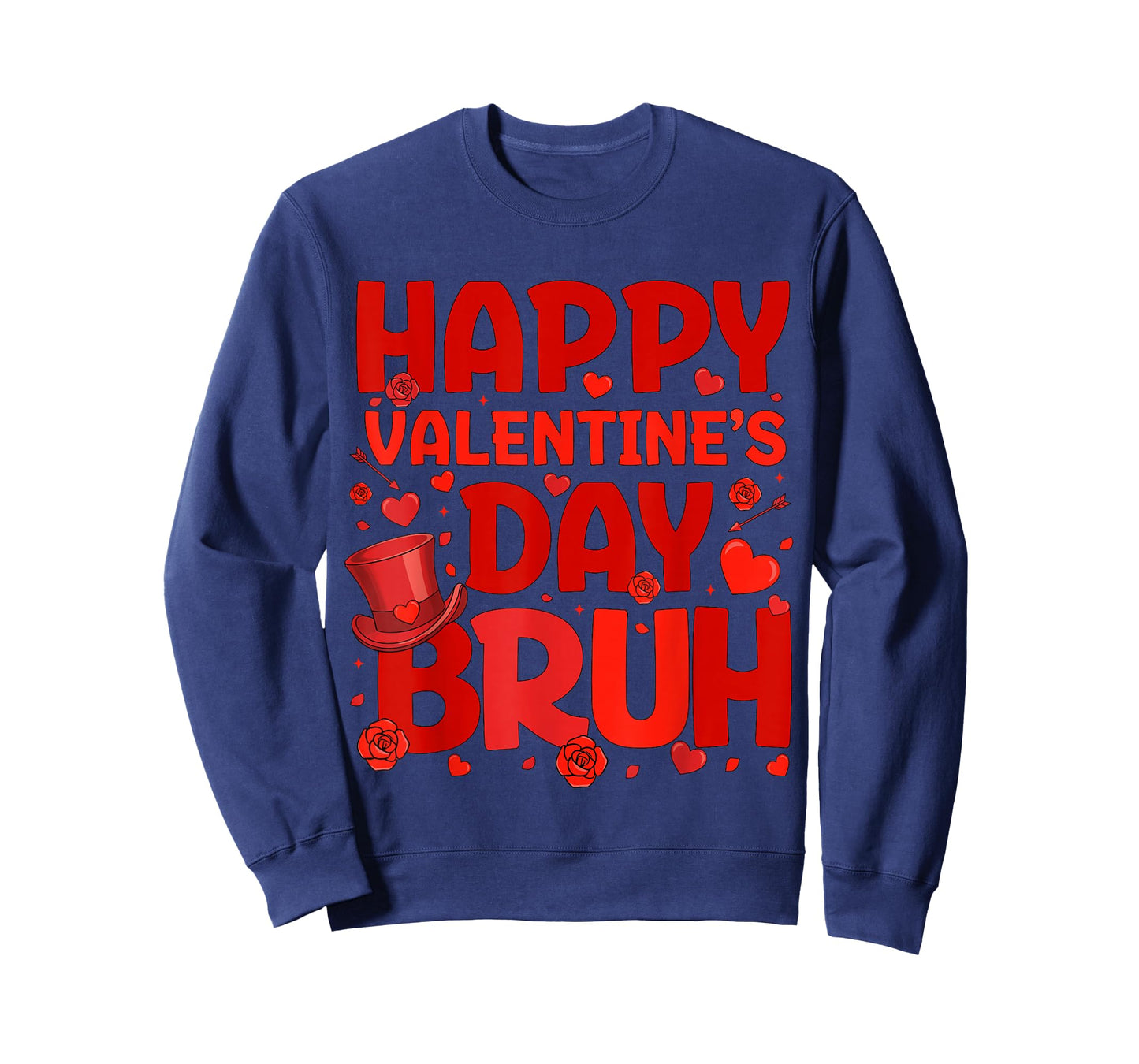 Bruh Valentines Day Teens Boys Kids Heart Valentine T-Shirt