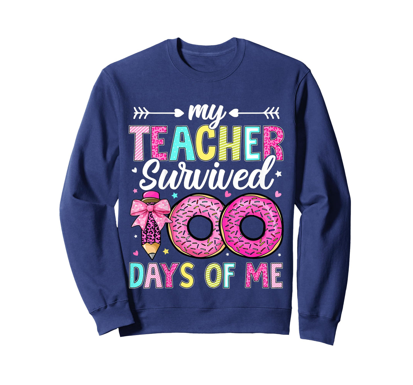 Kids My Teacher Survived 100 Days of Me 100th Day of School Girls T-Shirt