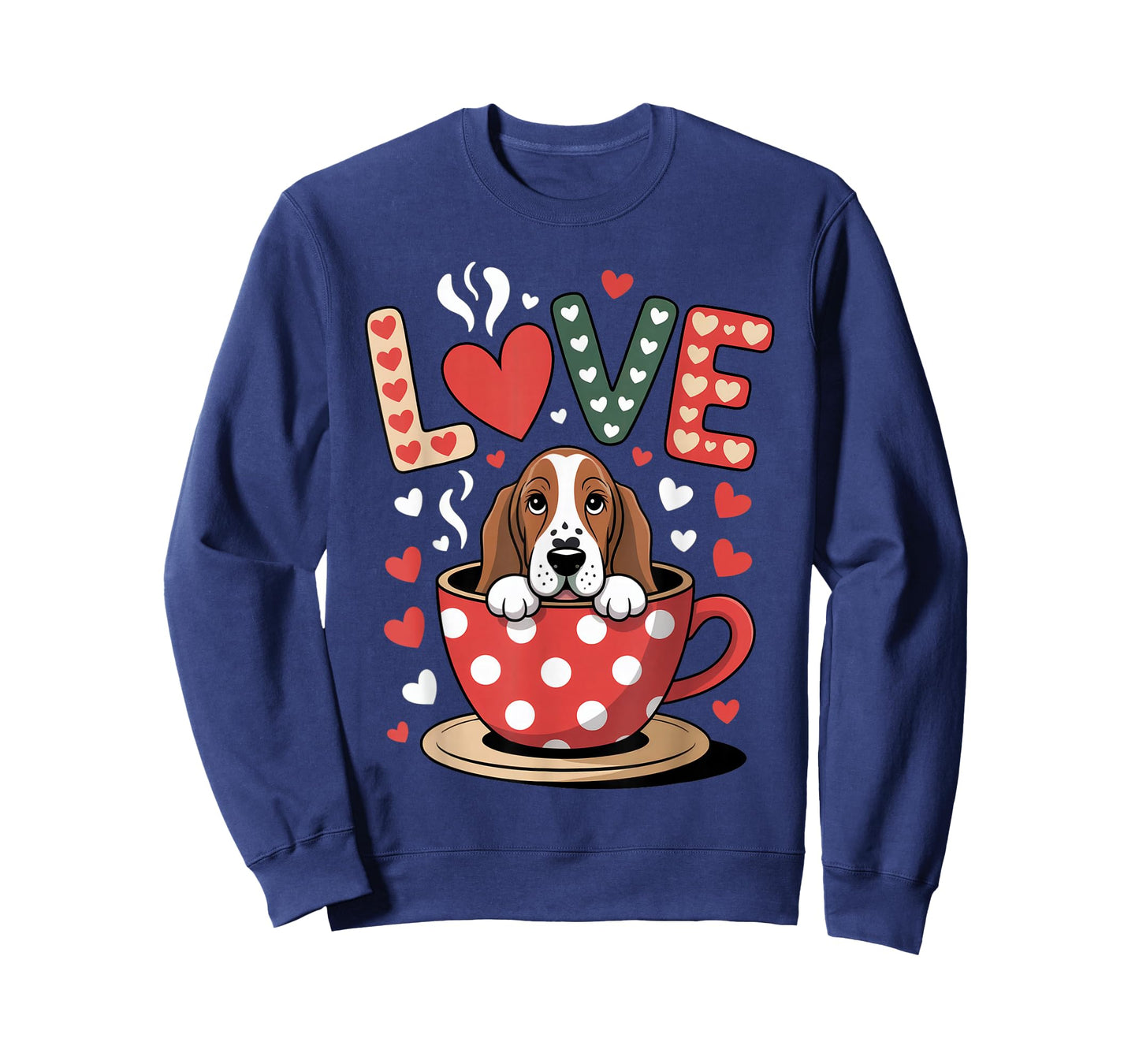Dog is My Valentine Coffee Lover Cute Women T-Shirt