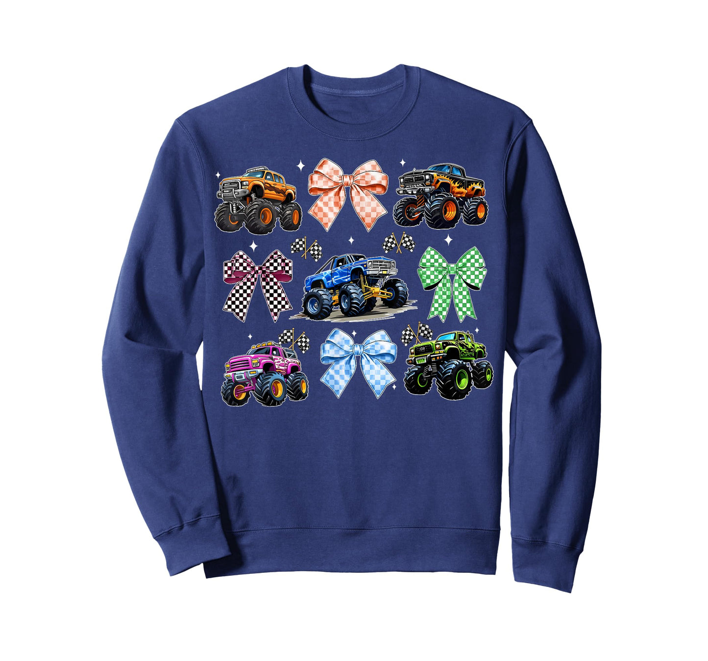 Monster Truck 4 Wheeler Offroad Girl Coquette Bow Pink Mom T-Shirt