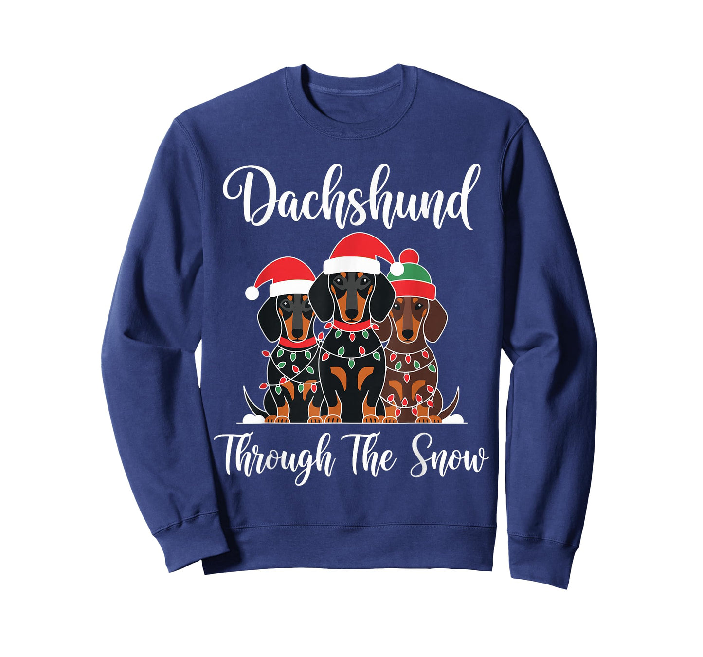 Dachshund Christmas Pajamas Shirt Dachshund Through The Snow T-Shirt
