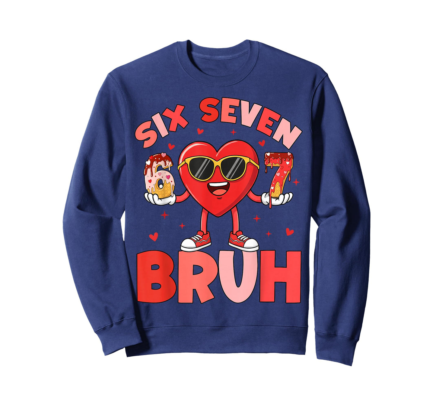Six Seven 67 Meme Cool Valentine’s for Teens Boys Girls Kids T-Shirt