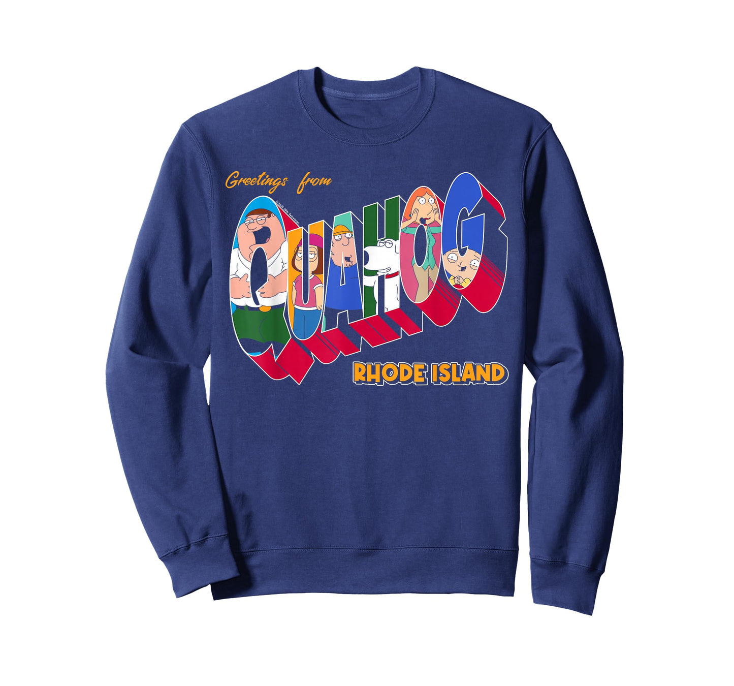 Family Guy Greetings from Quahog Tourist Souvenir Cartoon T-Shirt