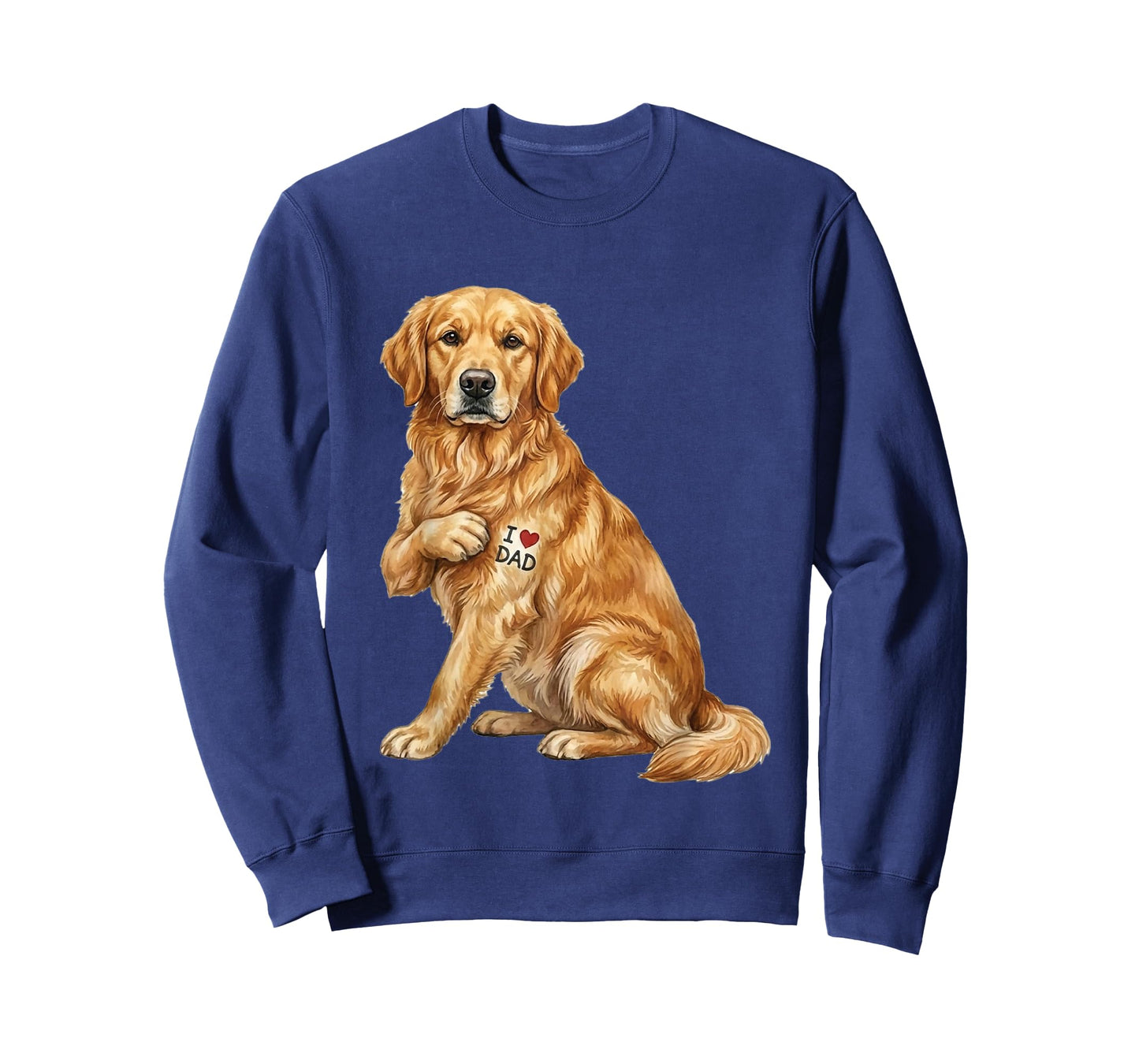 Golden Retriever I Love Dad Dog Dad Father's Day T-Shirt
