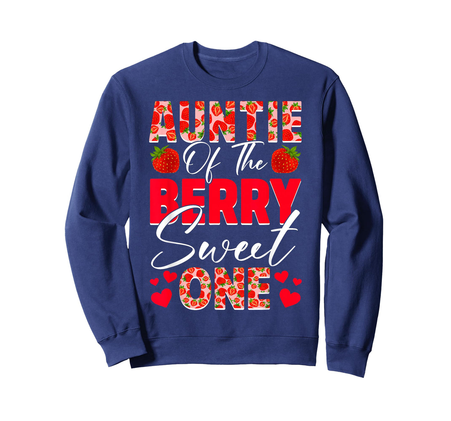 Auntie of The Berry Sweet One 1st Birthday Strawberry T-Shirt