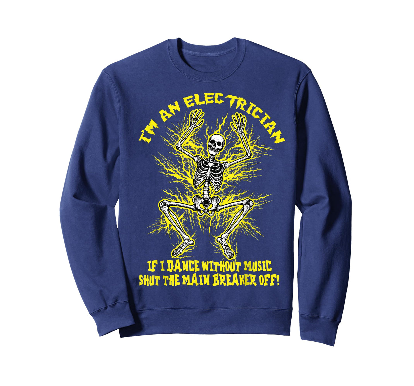 Funny Electrician Meme Dance Without Music Lineman Skeleton T-Shirt