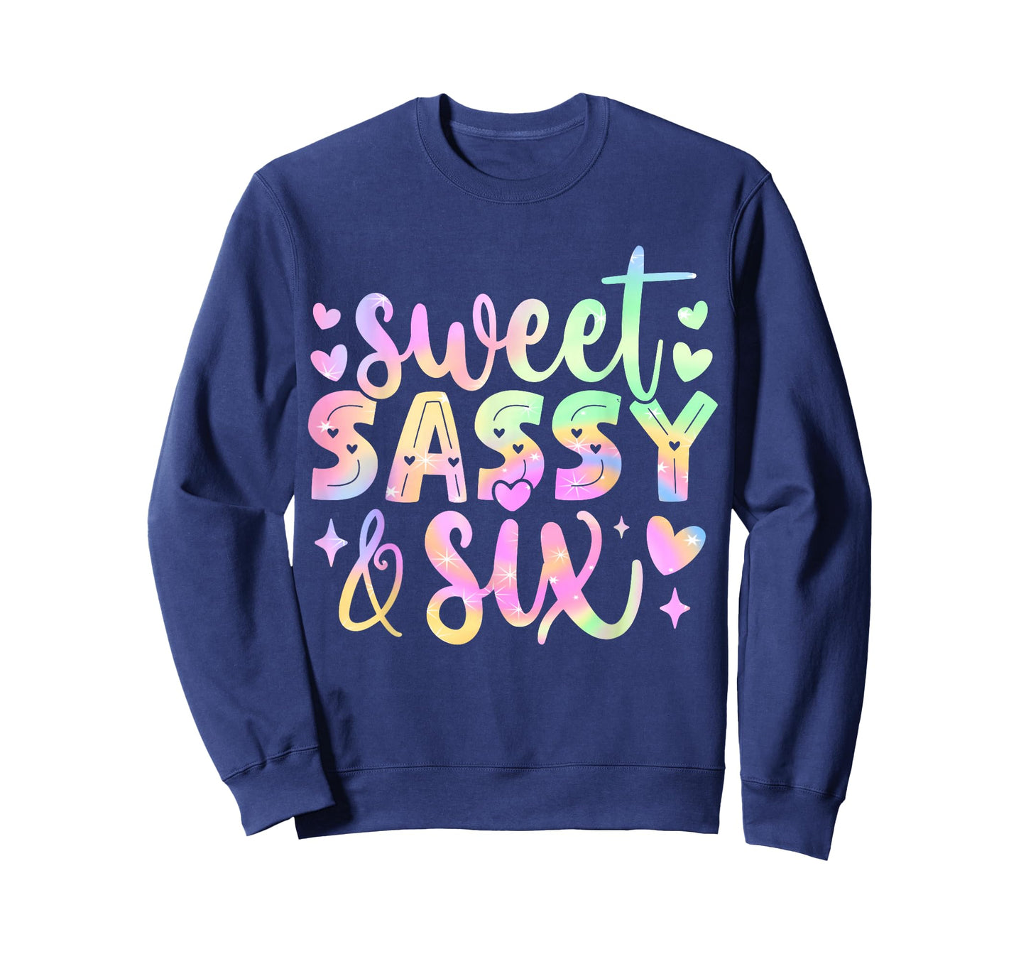 6th Birthday Girl Sweet Sassy and Six 6 Years Old Girls Kids T-Shirt