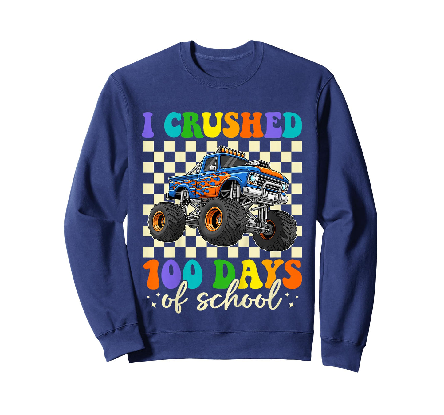 Kids 100 Days of School Monster Truck 100th Day of School Boys T-Shirt