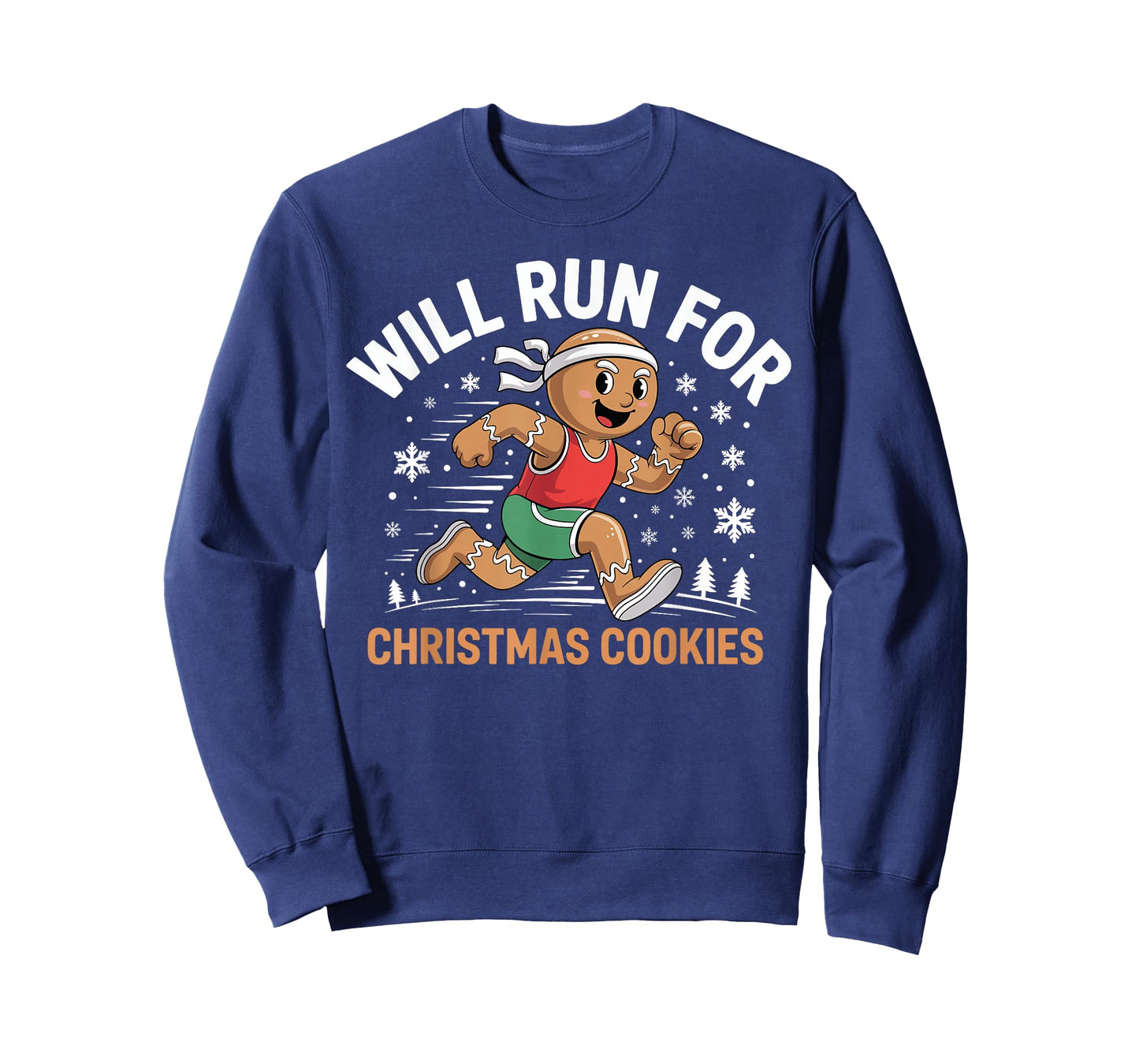 Will Run for Christmas Cookies Funny Gingerbread Runner T-Shirt
