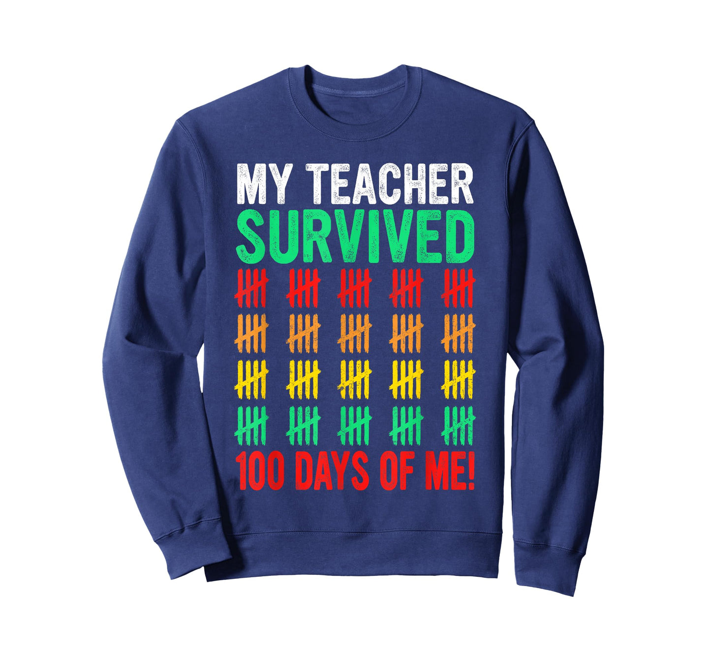 Funny My Teacher Survived 100 Days of Me Teacher Student T-Shirt