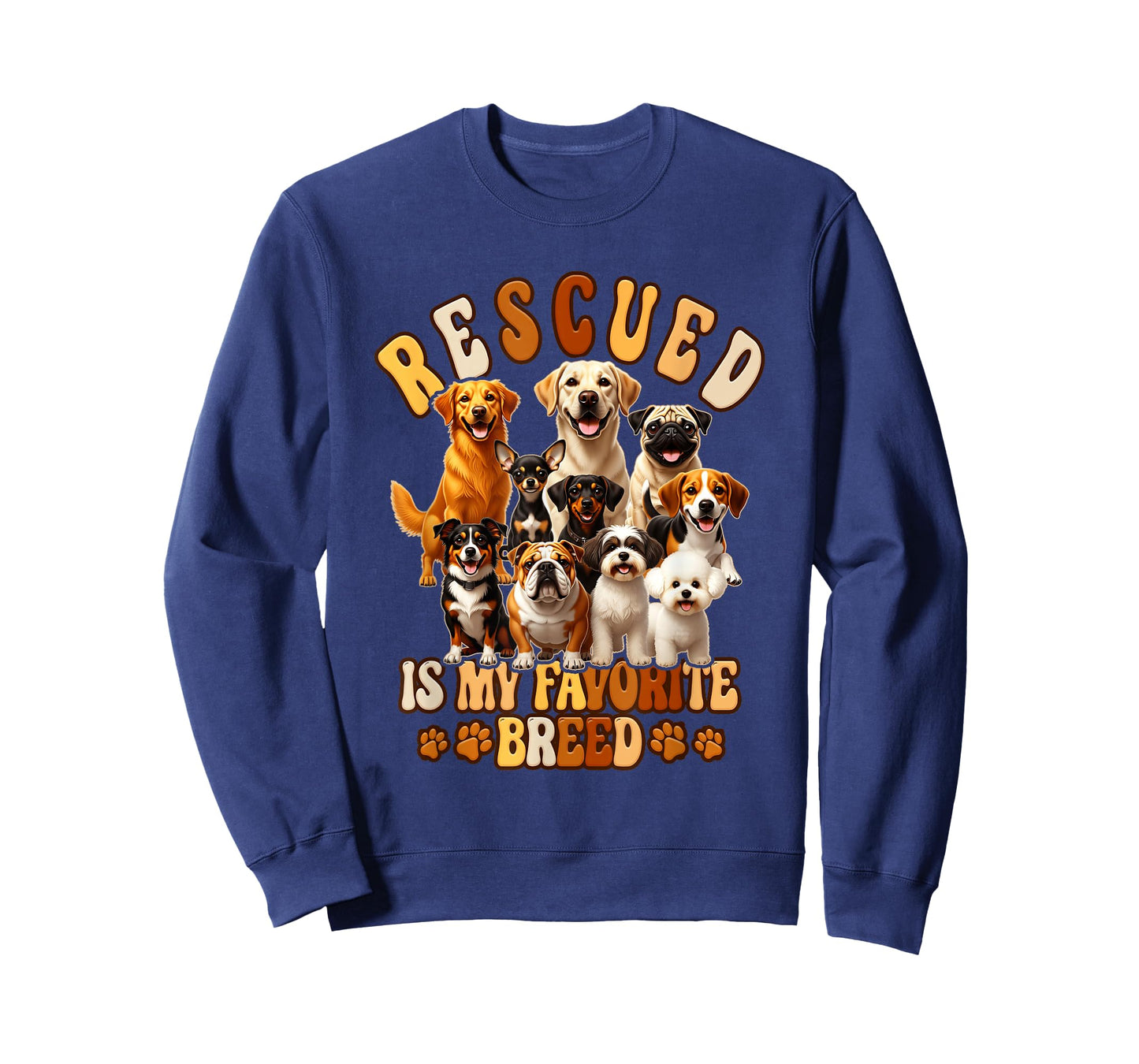 Rescued is My Favorite Breed Animal Rescue Dog Lover T-Shirt