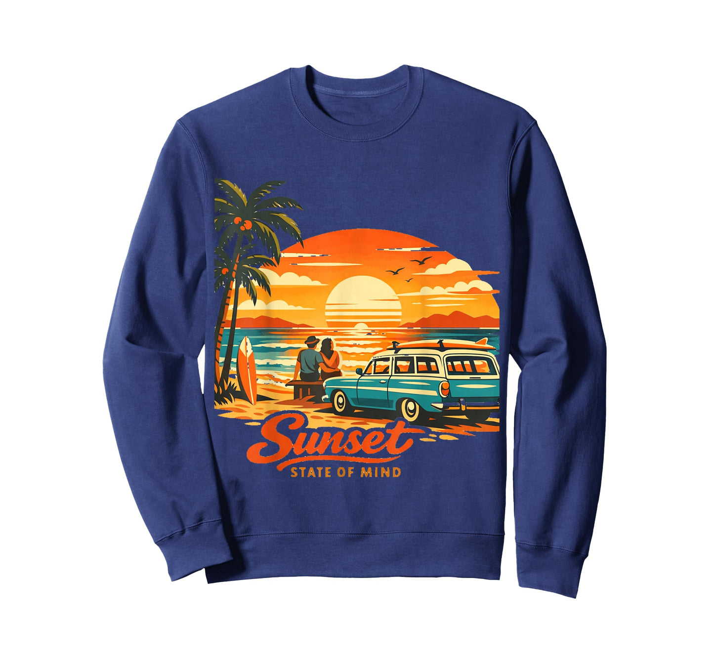 Beach Vibes 60s Sunset Surfers Retro T-Shirt