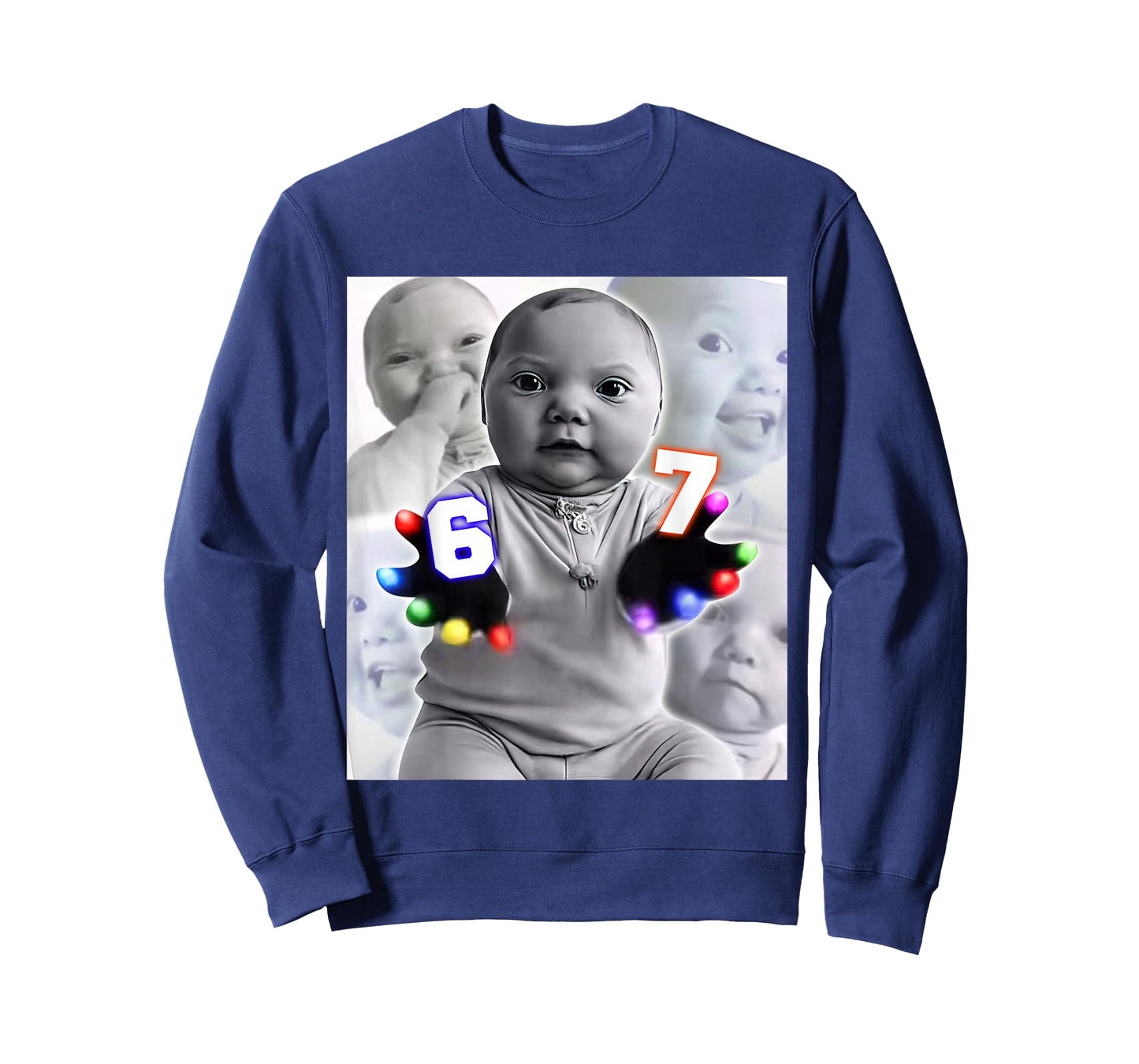 Gloving Niche Baby 67 Six Seven Hand Funny Ai Baby Meme T-Shirt