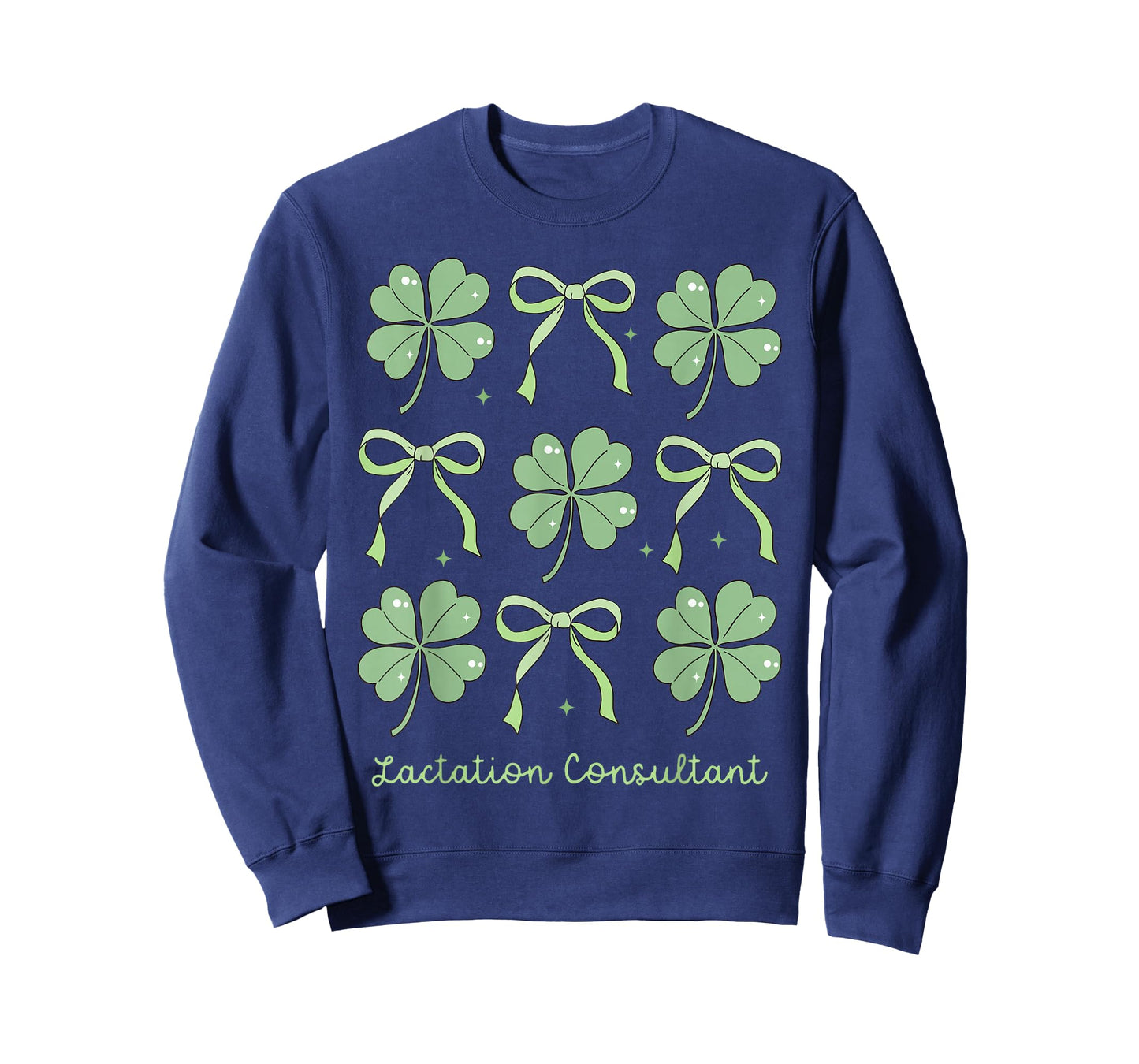 Coquette Bow Shamrock Lactation Consultant St Patrick's Day T-Shirt