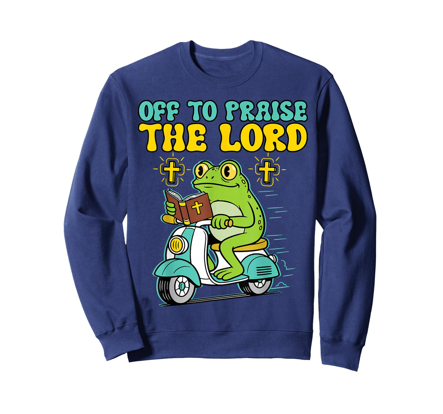 Funny Christian Frog Meme Off to Praise The Lord Religious T-Shirt