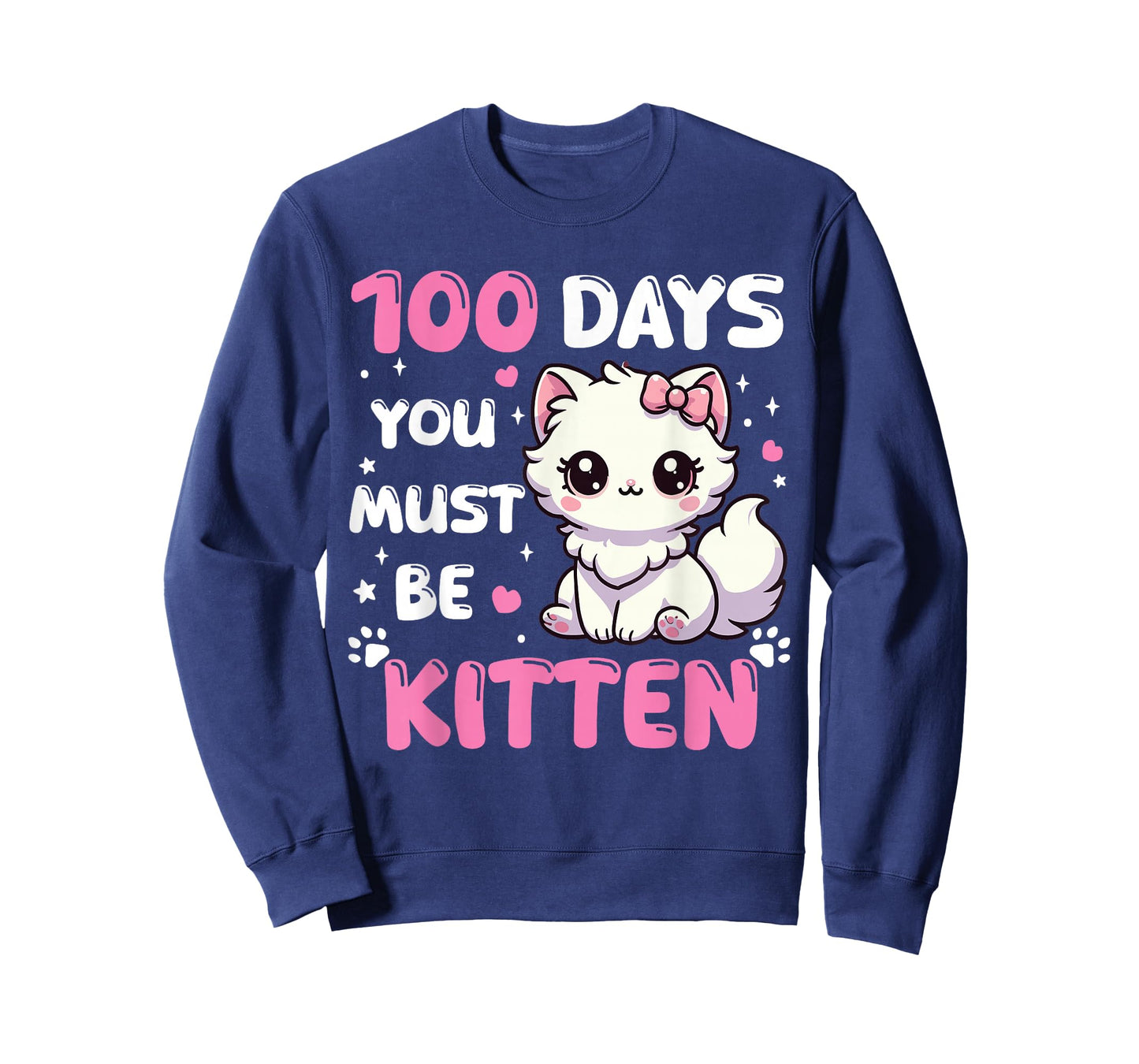 100 Days of School Kitten Cat 100th Day of School Girls T-Shirt